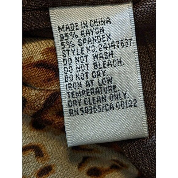 Bianca Nygard NEW One Shoulder Mini Dress Size 14 Leopard Print Brown Party Date - Picture 8 of 8